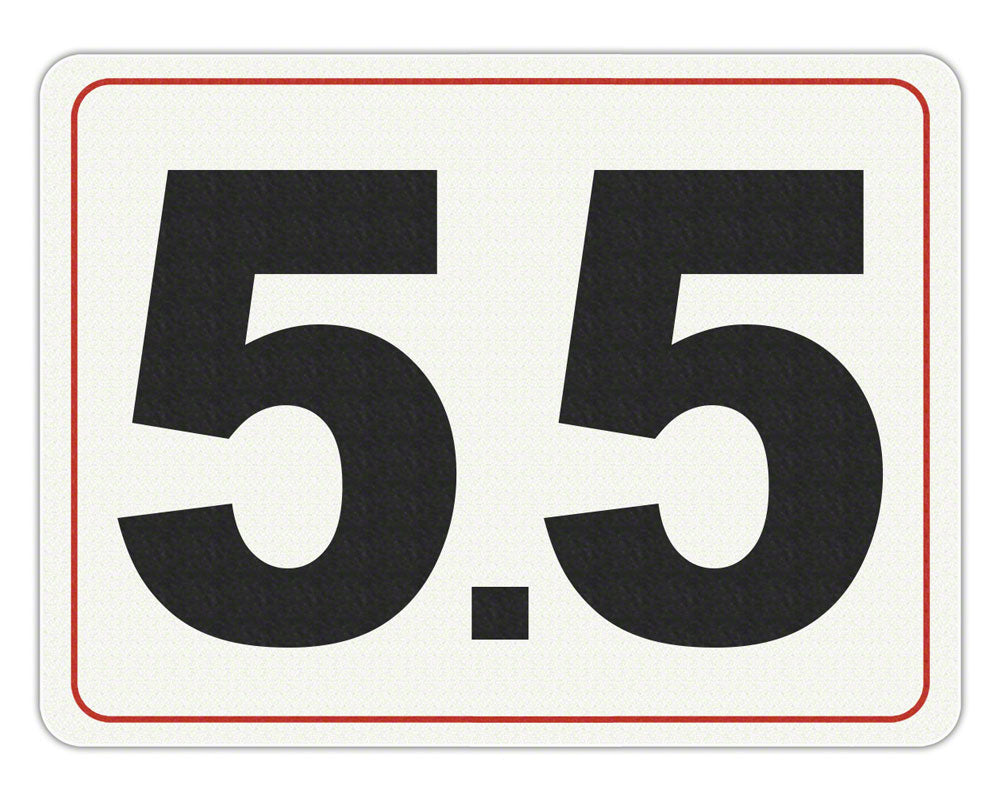 #5.5 - Adhesive Depth Marker - 8 Inch x 6 Inch with 4 Inch Lettering