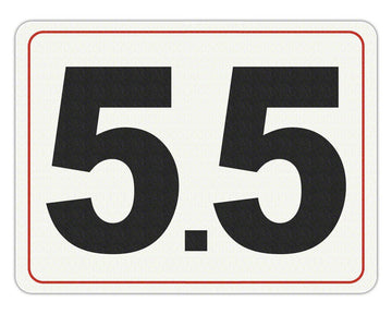 #5.5 - Adhesive Depth Marker - 8 Inch x 6 Inch with 4 Inch Lettering