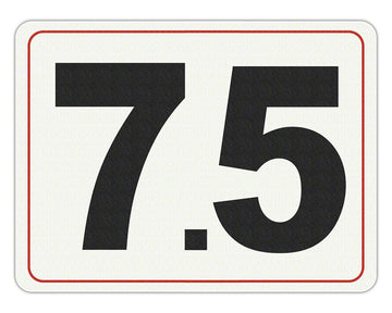 #7.5 - Adhesive Depth Marker - 8 Inch x 6 Inch with 4 Inch Lettering