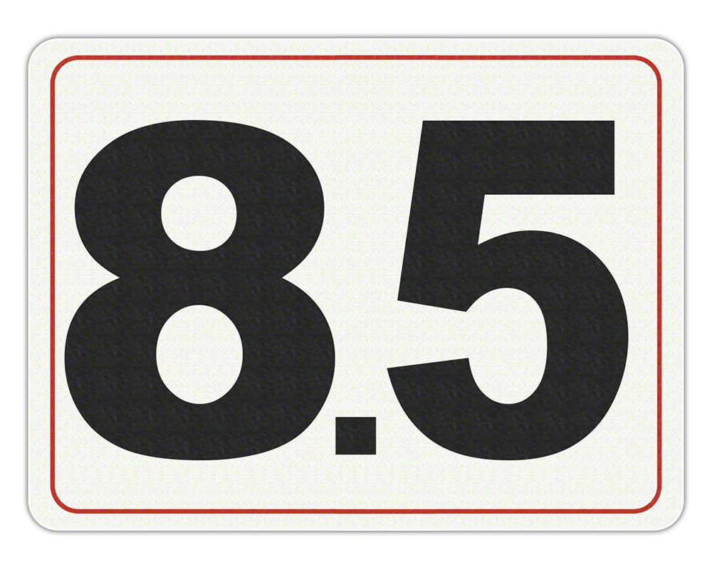 #8.5 - Adhesive Depth Marker - 8 Inch x 6 Inch with 4 Inch Lettering