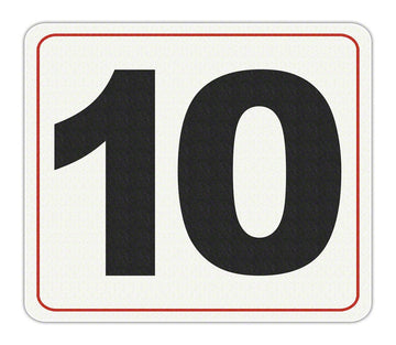 #10 - Adhesive Depth Marker - 7 Inch x 6 Inch with 4 Inch Lettering