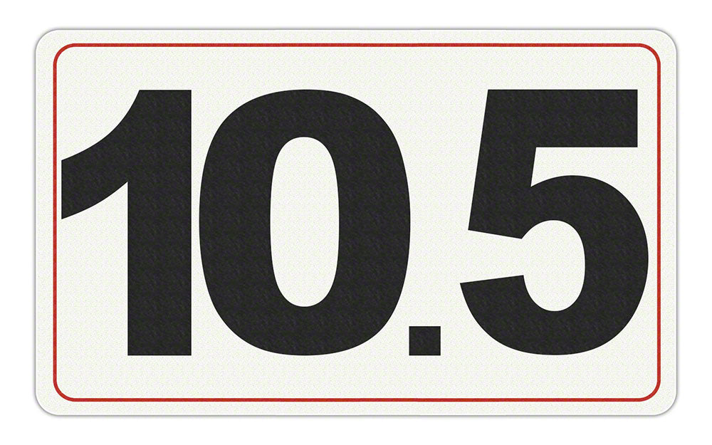 #10.5 - Adhesive Depth Marker - 11 Inch x 6 Inch with 4 Inch Lettering