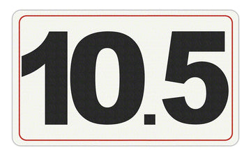 #10.5 - Adhesive Depth Marker - 11 Inch x 6 Inch with 4 Inch Lettering