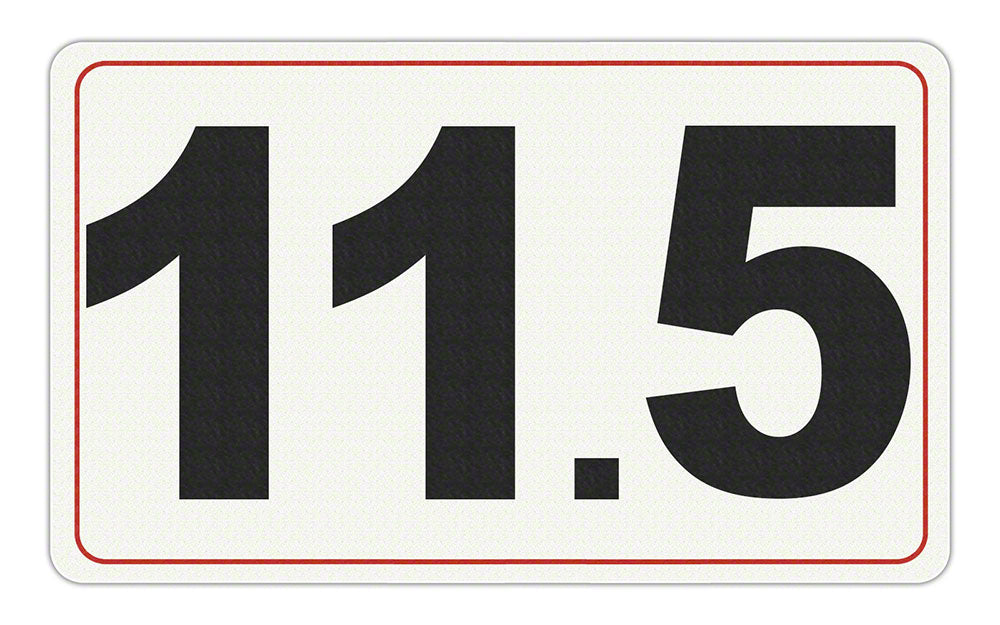 #11.5 - Adhesive Depth Marker - 11 Inch x 6 Inch with 4 Inch Lettering