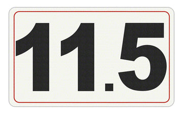 #11.5 - Adhesive Depth Marker - 11 Inch x 6 Inch with 4 Inch Lettering