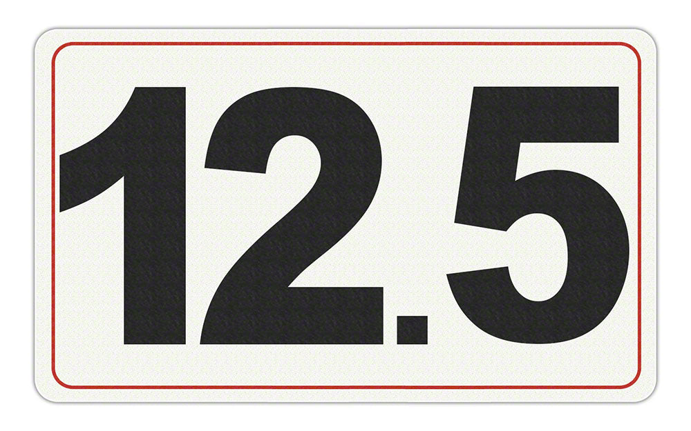 #12.5 - Adhesive Depth Marker - 11 Inch x 6 Inch with 4 Inch Lettering