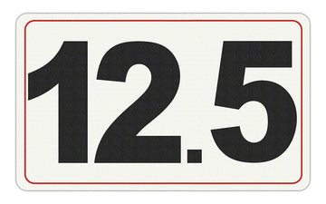 #12.5 - Adhesive Depth Marker - 11 Inch x 6 Inch with 4 Inch Lettering