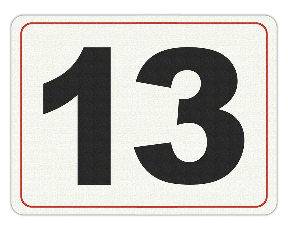 #13 - Adhesive Depth Marker - 8 Inch x 6 Inch with 4 Inch Lettering