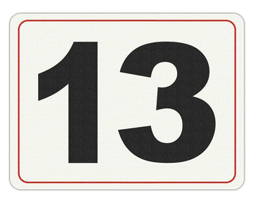 #13 - Adhesive Depth Marker - 8 Inch x 6 Inch with 4 Inch Lettering