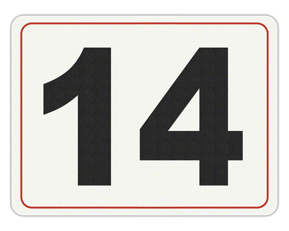 #14 - Adhesive Depth Marker - 8 Inch x 6 Inch with 4 Inch Lettering