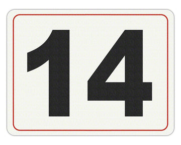 #14 - Adhesive Depth Marker - 8 Inch x 6 Inch with 4 Inch Lettering