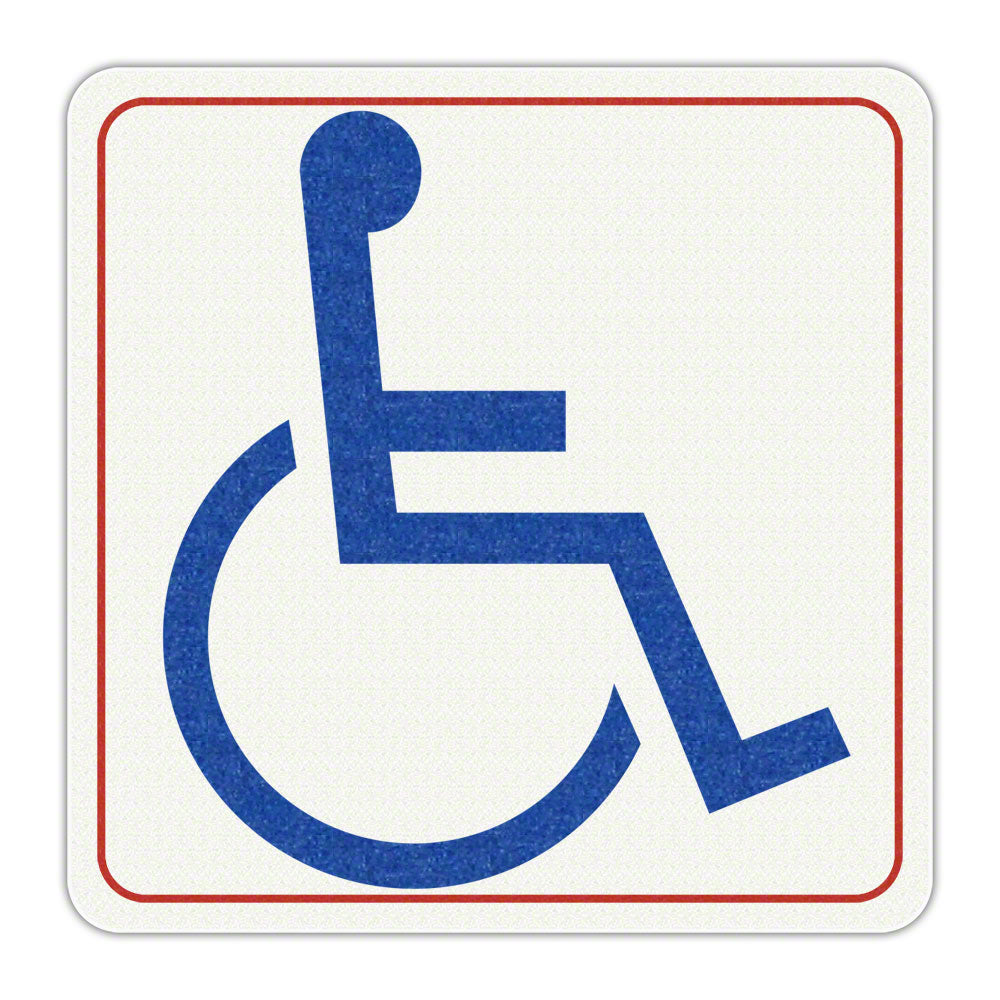 Handicap Symbol - Adhesive Depth Marker - 6 Inch x 6 Inch