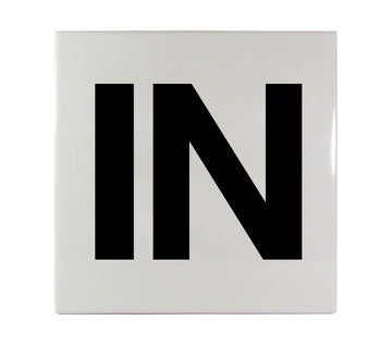 IN Message Ceramic Smooth Tile Depth Marker 6 Inch x 6 Inch with 4 Inch Lettering