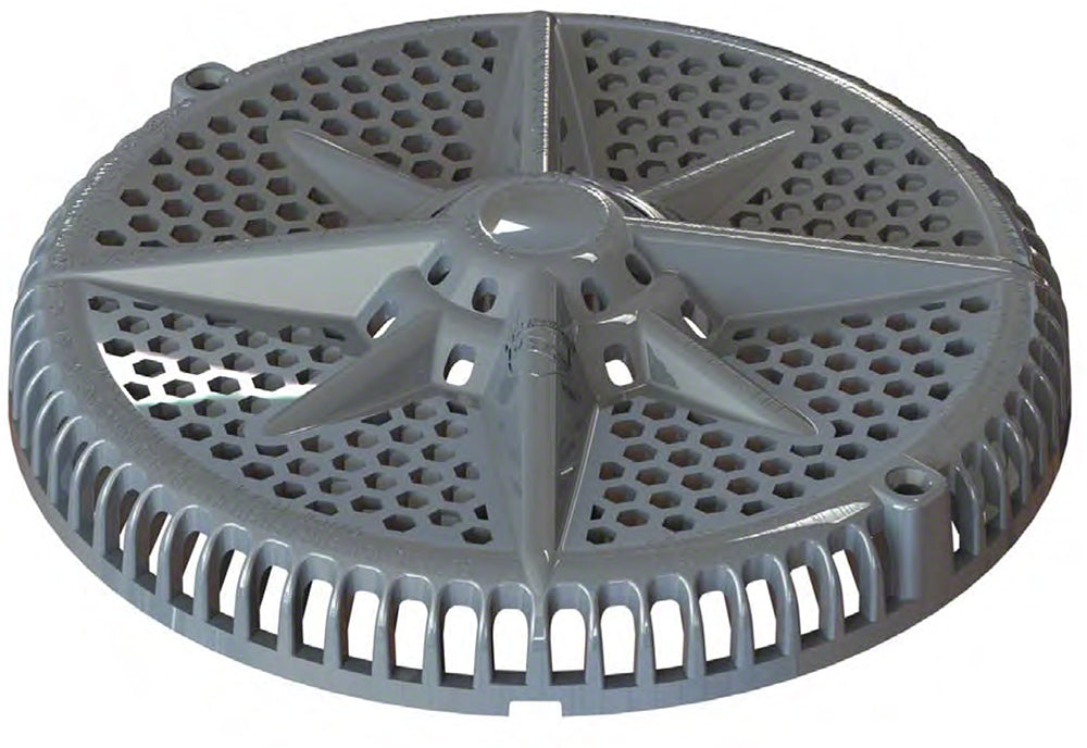8 Inch StarGuard Main Drain Cover With Long Ring - Dark Gray