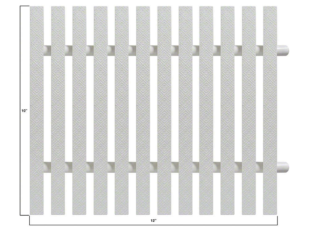 SuperGrip Perpendicular Grating 10 Inch - White - Sold Per Foot