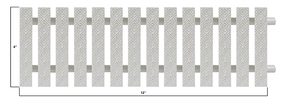 SuperGrip Perpendicular Grating 4 Inch - White - Sold Per Foot