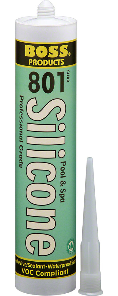 Boss 801 Pool and Spa Silicone Neutral/Clear Cure - 10.3 Oz.