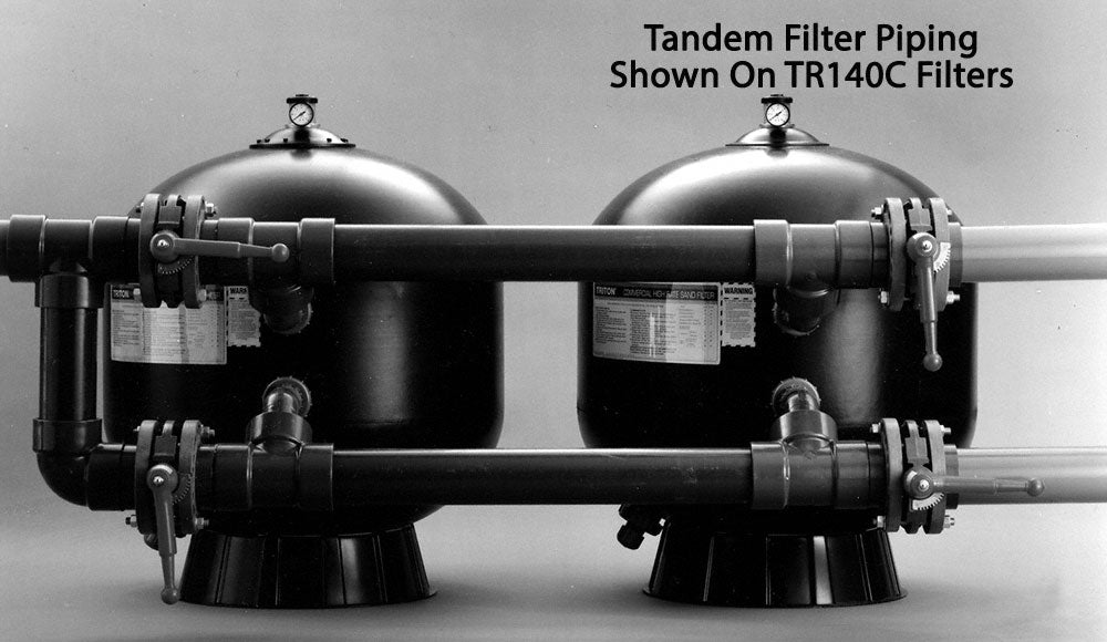 TR100C/TR140C Tandem Filter Piping - 200 GPM- 3 Inch - Two Filter Kit - Schedule 40
