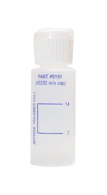 Taylor Calibrated Bottle With Cap for CYA Dispensing - 7 and 14 mL - .75 Oz. Plastic - 9191
