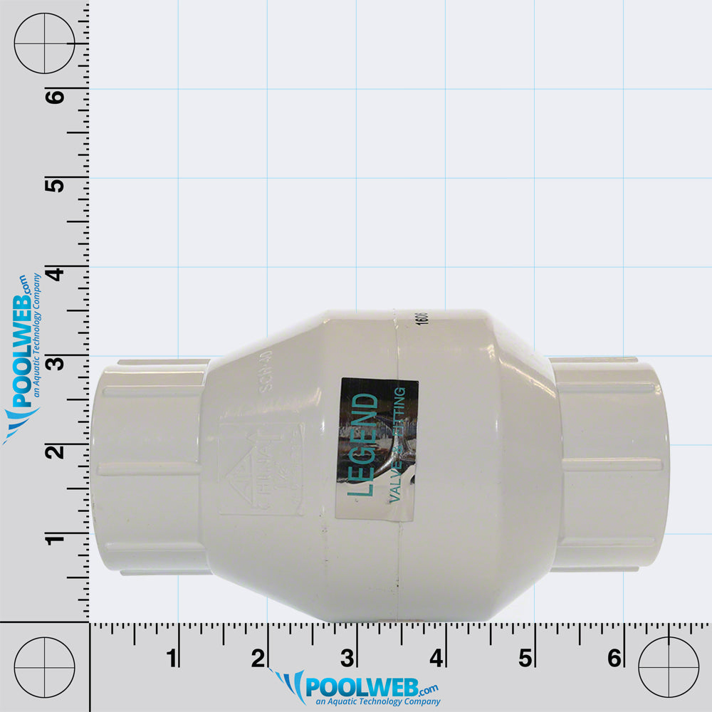 In-Line Spring Check PVC Valve 1-1/2 Inch Solvent x Solvent