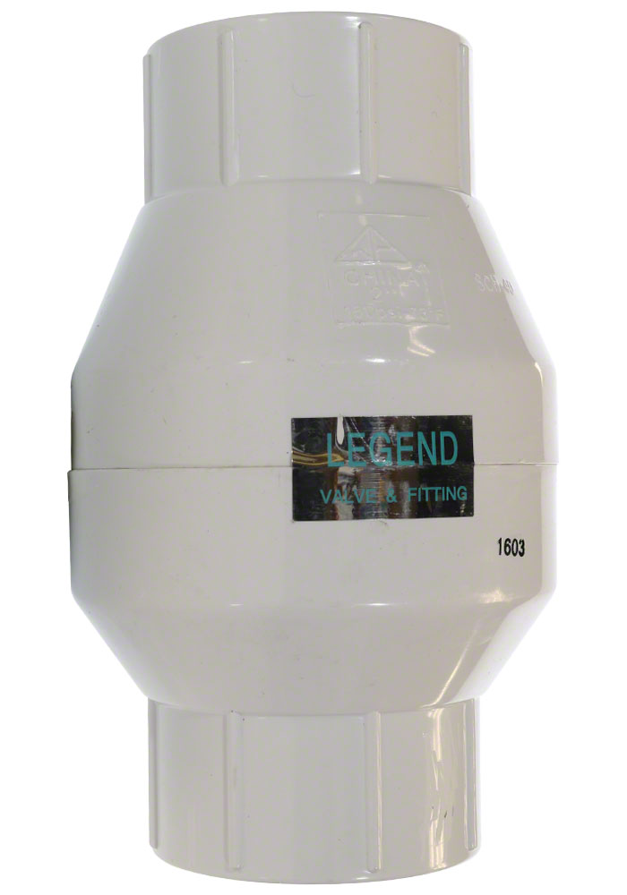 In-Line Spring Check PVC Valve 2 Inch Solvent x Solvent