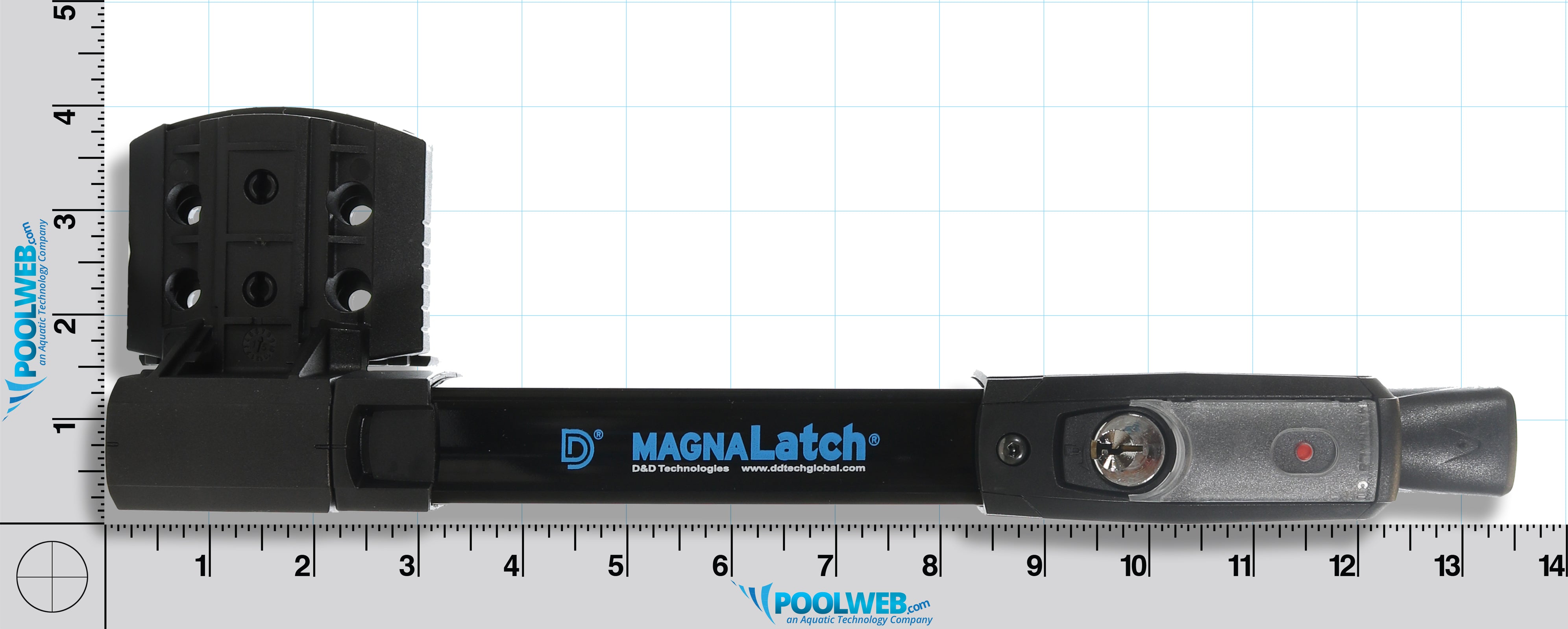 Magna-Latch S3 Vertical Pull Gate Latch - Keyed Alike - Black