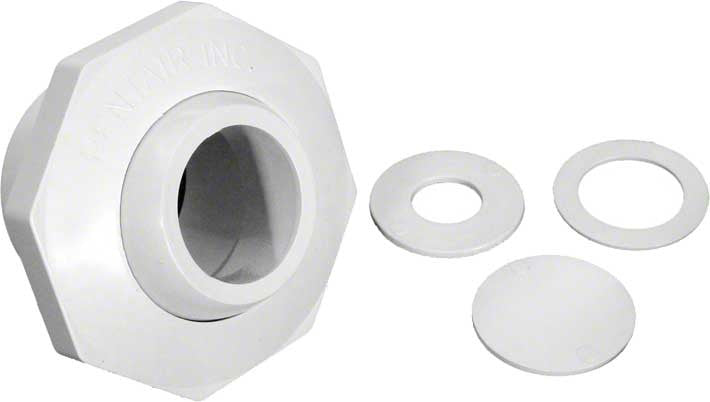 Gunite Return Fitting Inlet and Reducers - 1-1/2 Inch Slip - White