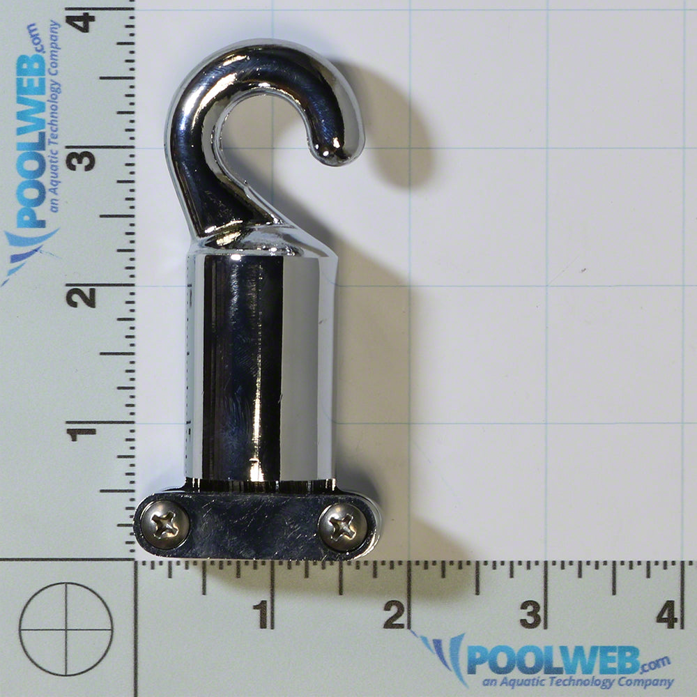 Rope Hook Cleat Type for 3/4 Inch Rope - Chrome Plated Brass