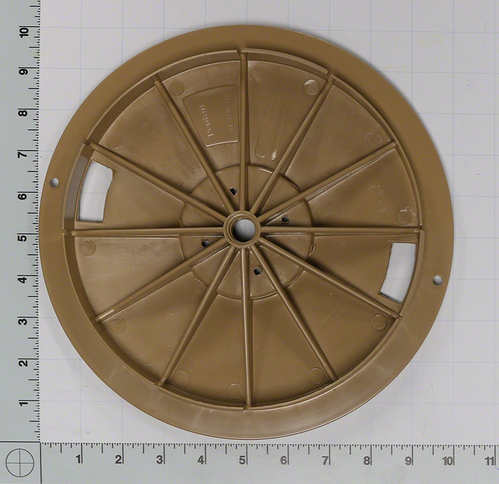 Skimmer Lid With Thermometer - 9-7/8 Inch Round - Almond