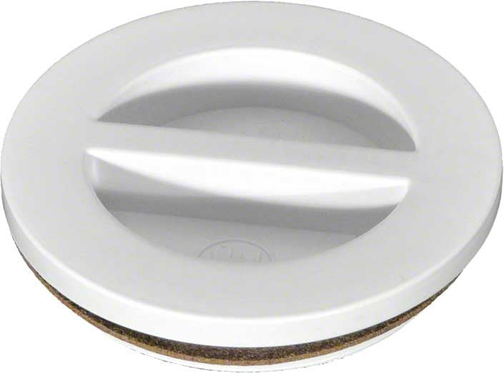 Return Fitting Flush Plug with Gasket - 1-1/2 inch MPT - White