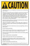 Beach Rules Caution Sign - 12 x 18 Inches on Styrene Plastic