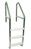 3-Step 24 Inch Wide Dade Elite Cross-Braced Ladder 1.90 x .049 Inch - Stainless Treads