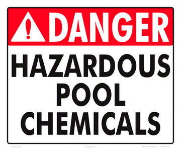 Danger Hazardous Chemicals Sign - 12 x 10 Inches on Heavy-Duty Aluminum
