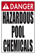 Danger Hazardous Chemicals Sign - 12 x 18 Inches on Heavy-Duty Aluminum
