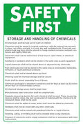 Safety First Storage and Handling Instruction Sign - 12 x 18 Inches on Heavy-Duty Aluminum