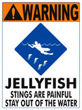 Jellyfish Warning Sign - 18 x 24 Inches on Styrene Plastic