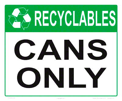 Recycle Only Sign Printable