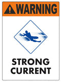 Strong Current Warning Sign - 18 x 24 Inches on Heavy-Duty DiBond Aluminum