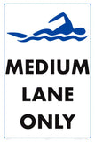 Medium Lane Only Sign - 12 x 18 Inches on Heavy-Duty Aluminum