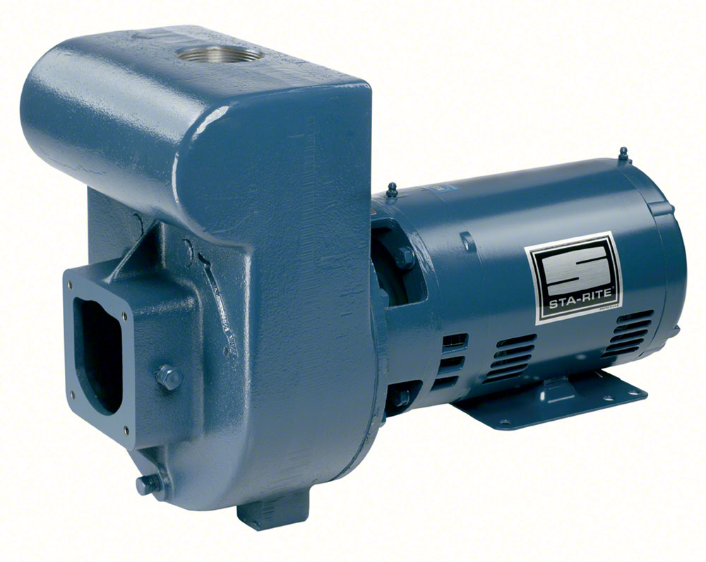 D-Series Centrifugal 3 HP 230 Volts 1-Phase Medium Head Pump Marathon Motor - 2-1/2 x 2 Inch
