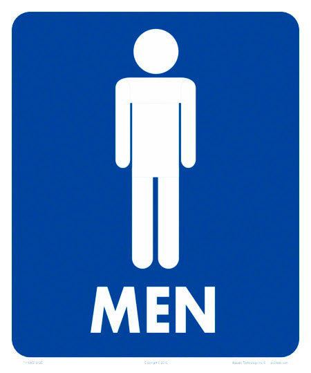 Men Aluminum Sign - 10x12 Inch