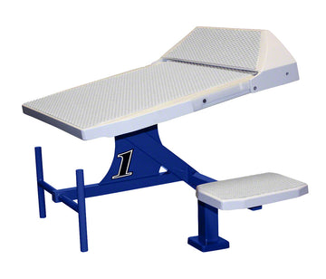 Velocity Long Reach Rear Mount Starting Platform With Track Start - Sand Tread Single Post - No Anchor