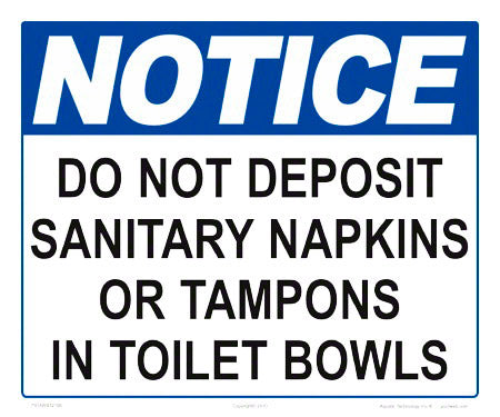 Notice Do Not Deposit Sign - 12 x 10 Inches on Heavy-Duty Aluminum