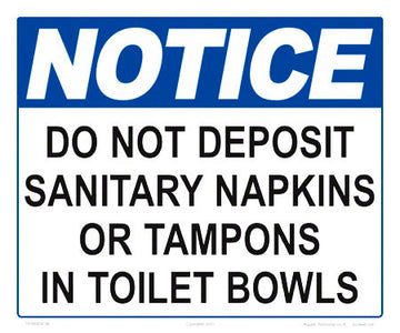 Notice Do Not Deposit Sign - 12 x 10 Inches on Heavy-Duty Aluminum