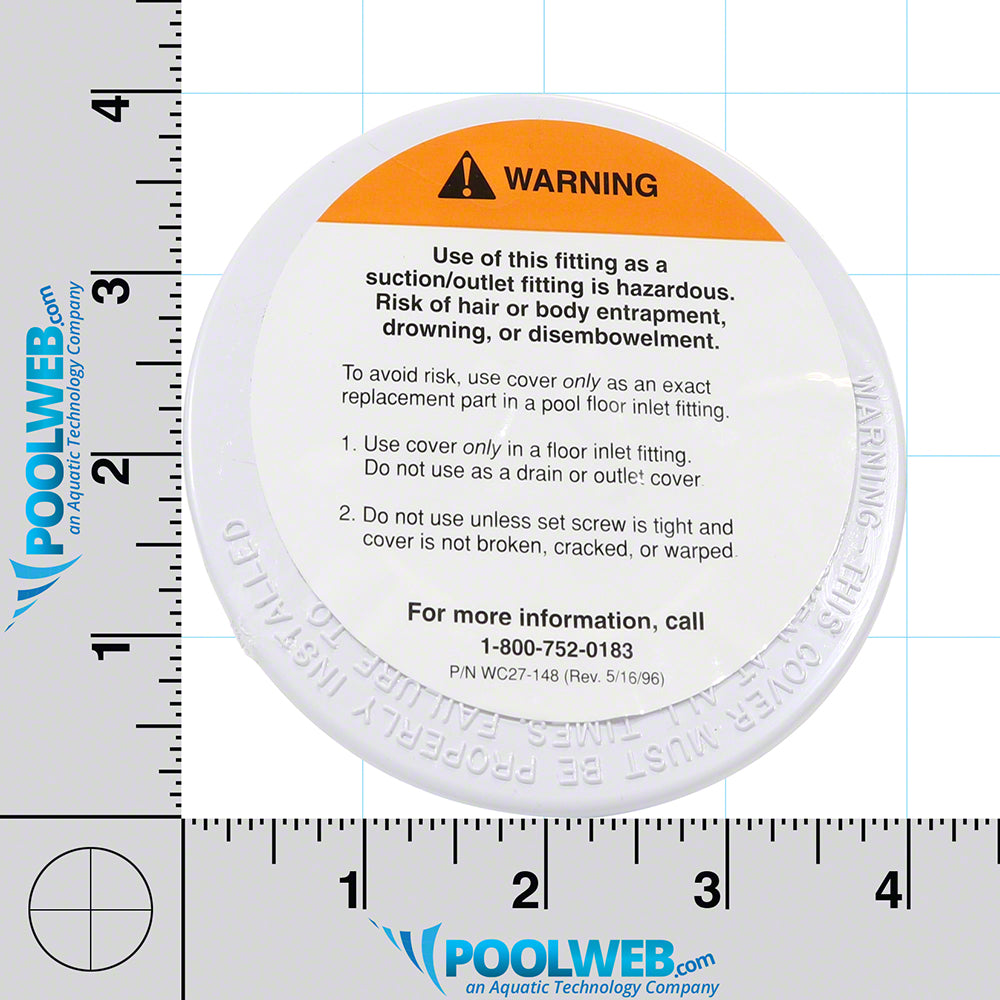 Adjustable Floor Inlet Cover Plate - White