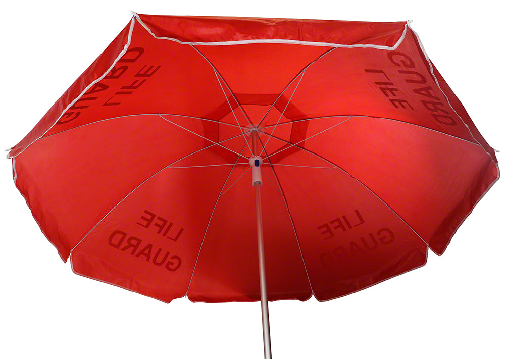 Lifeguard Umbrella With Tilt - Nylon - 6-1/2 Foot Diameter - Red