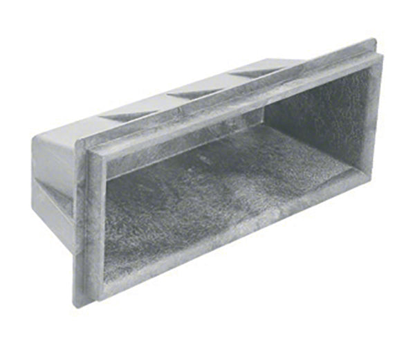 Plastic Recessed In-Wall Step - 17.5 Inch Width - Black