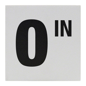0 IN Ceramic Skid Resistant Tile Depth Marker 8 Inch x 8 Inch with 6 Inch Lettering