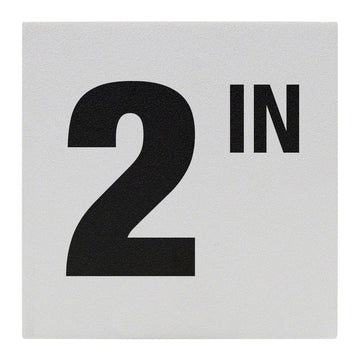 2 IN Ceramic Skid Resistant Tile Depth Marker 6 Inch x 6 Inch with 4 Inch Lettering