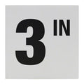 3 IN Ceramic Skid Resistant Tile Depth Marker 8 Inch x 8 Inch with 6 Inch Lettering